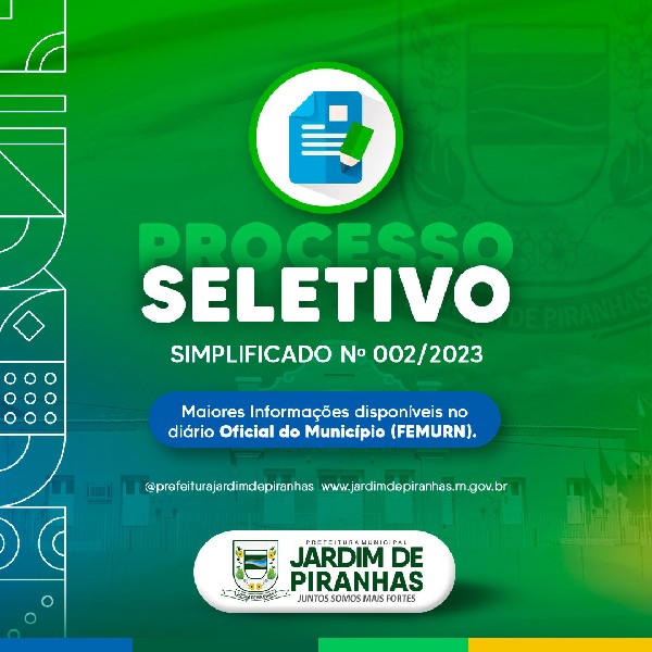 EDITAL DO PROCESSO SELETIVO SIMPLIFICADO Nº 002/2023